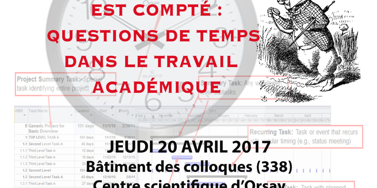 Colloque 2017 du Centre d’Alembert : « Quand le temps nous est compté : questions de temps dans le travail académique »