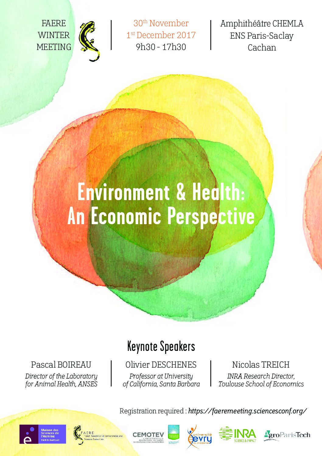 Call for Papers – FAERE Winter Meeting « Environment & Health: An Economic Perspective – 29/10/2017