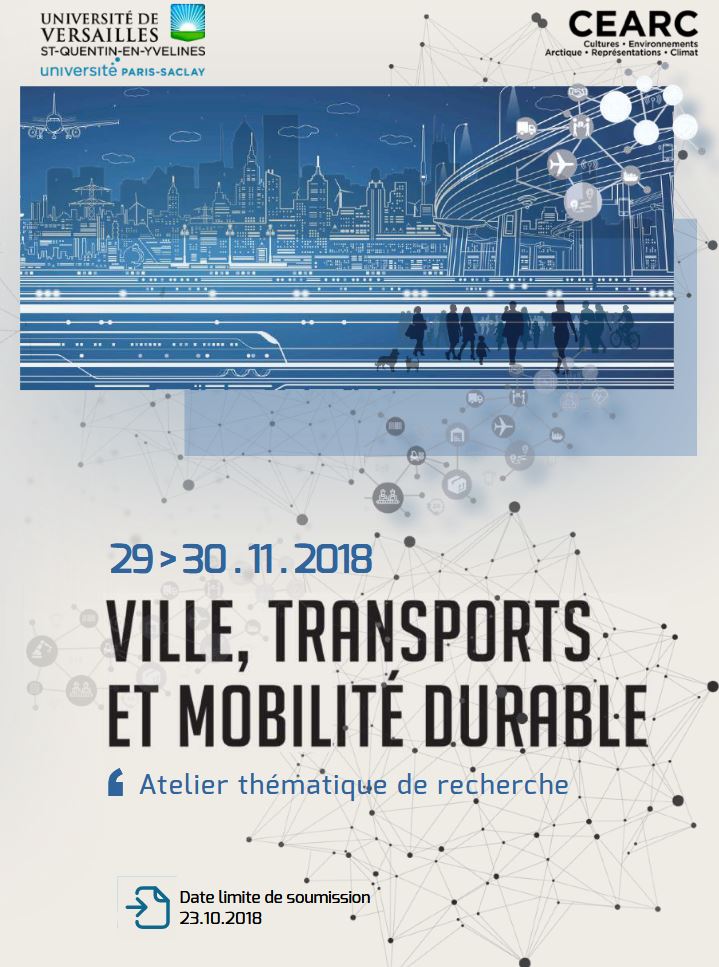 2ème atelier thématique de recherche « Ville, Transports et Mobilité Durable » - 29-30/11/2018