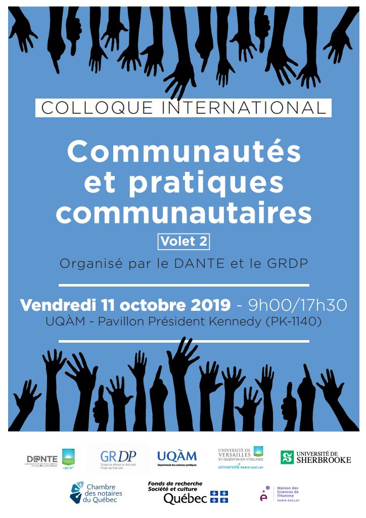 Colloque ＂Communautés et pratiques communautaires＂ - volet 2 - 11/10/2019