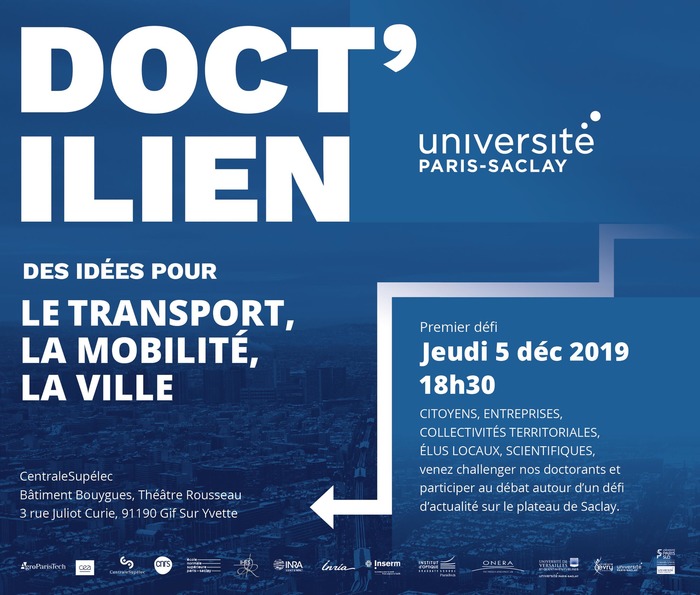 Appel à participation - Doct'ilien ＂Des idées pour le transport, la mobilité et la ville＂ - 5/12/2019