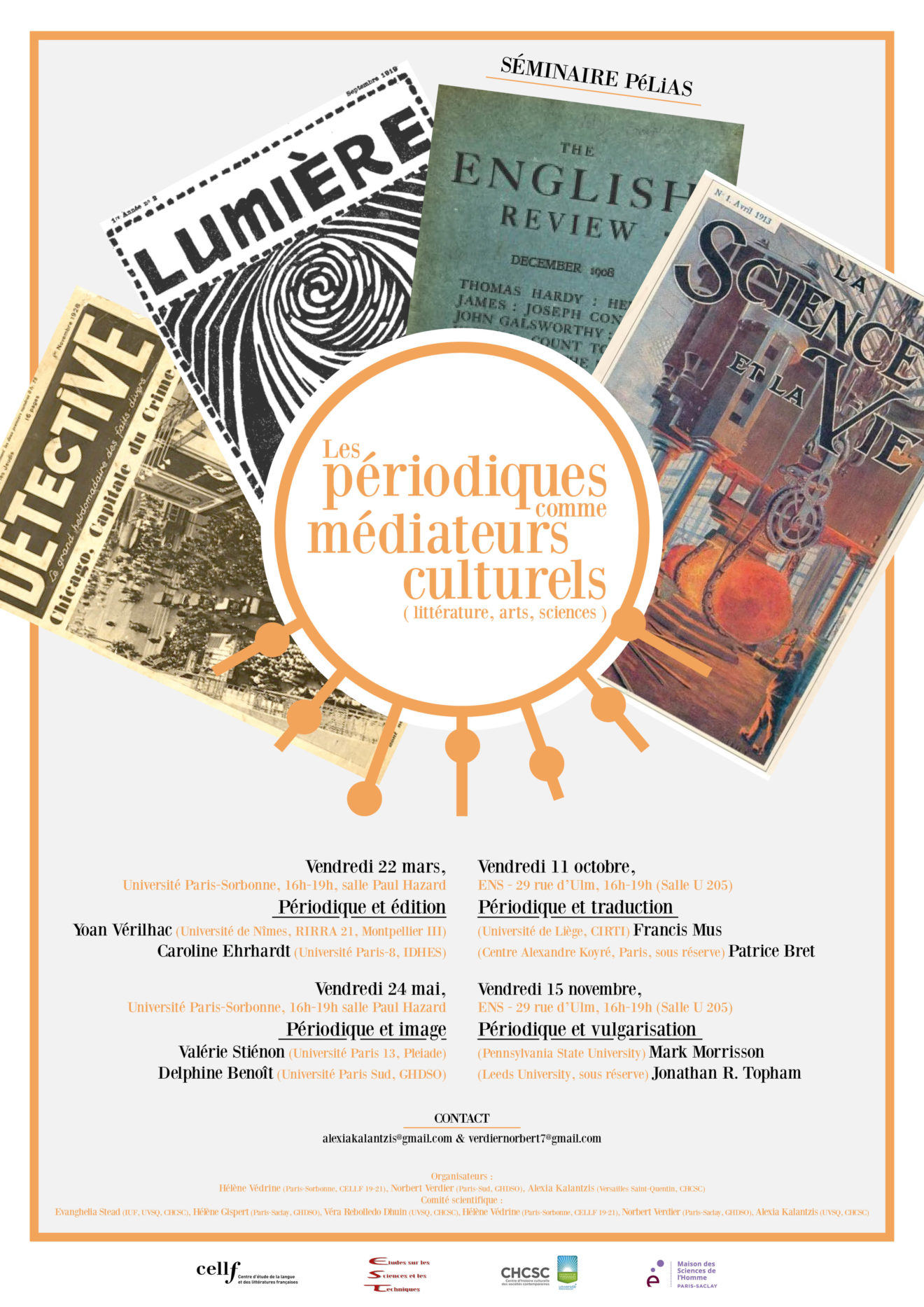 Séminaire PéLiAS - Les périodiques comme médiateurs culturels - 15/11/2019