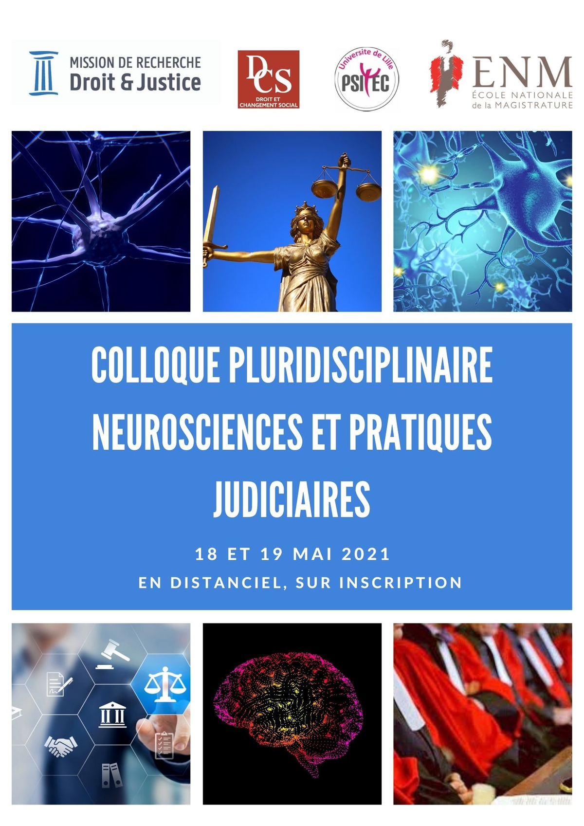 Colloque pluridisciplinaire Neurosciences et pratiques judiciaires_18 et 19 mai 2021