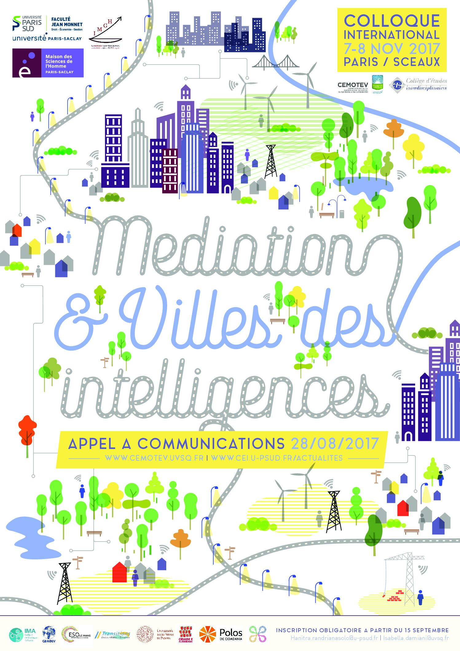 Appel à communications  – Colloque international « Médiation & Villes des intelligences » – 15/09/2017
