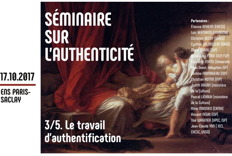 3e Atelier du Séminaire sur l’authenticité – 17/10/2017